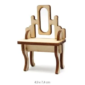 MN17 Minyatür Makyaj Masası Ham Ahşap Boyanabilir Obje